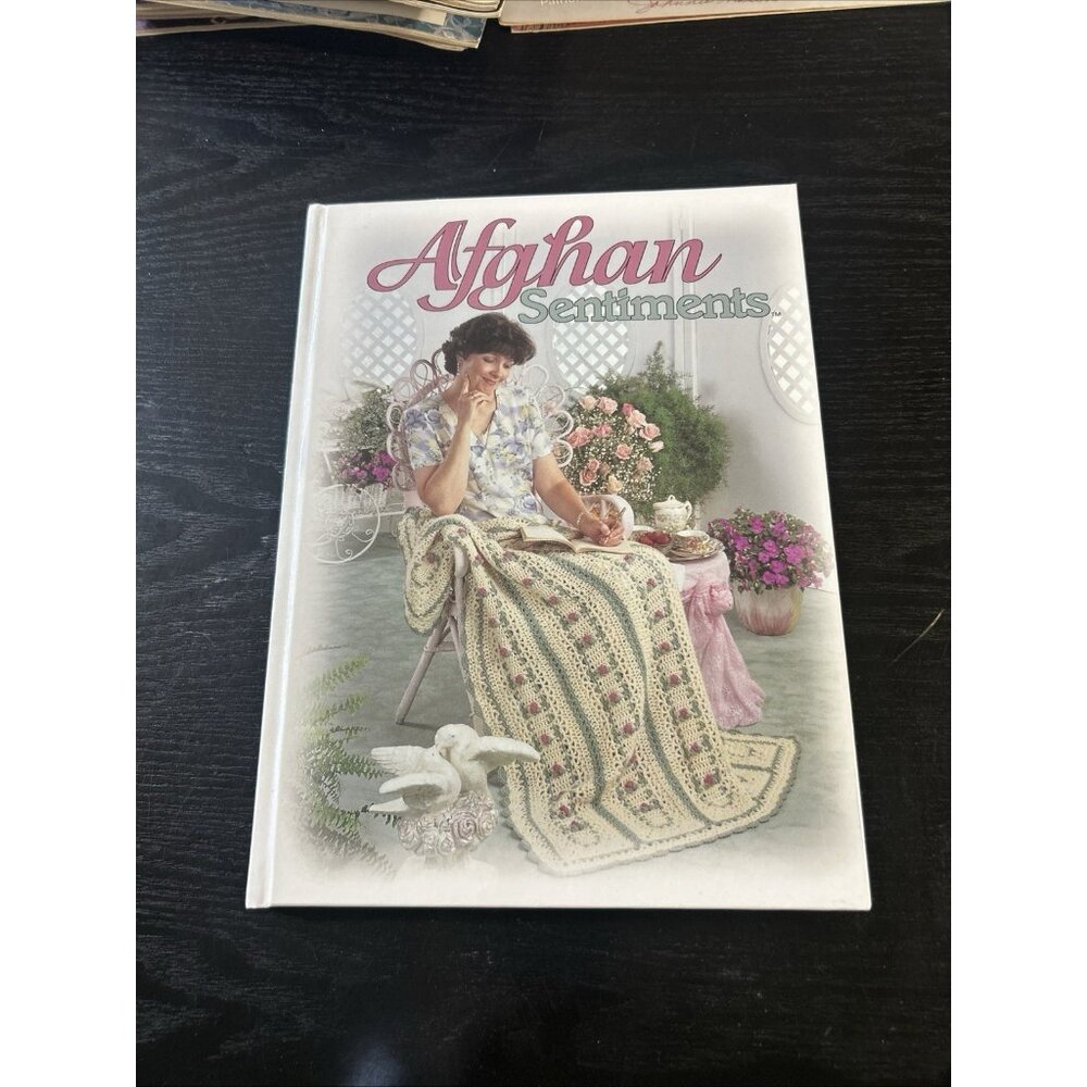 Vtg Afghan Sentiments Crochet Pattern Book Hardcover The Needlecraft Shop 1998